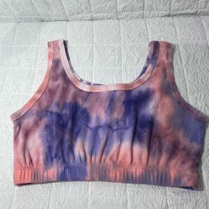 Timing Tie-Dye Top in Purple and Red